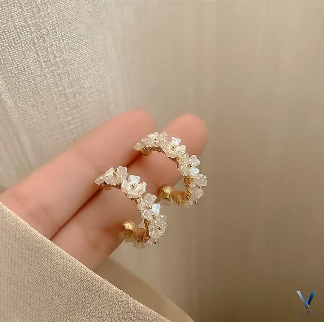 flower hoops Earring
