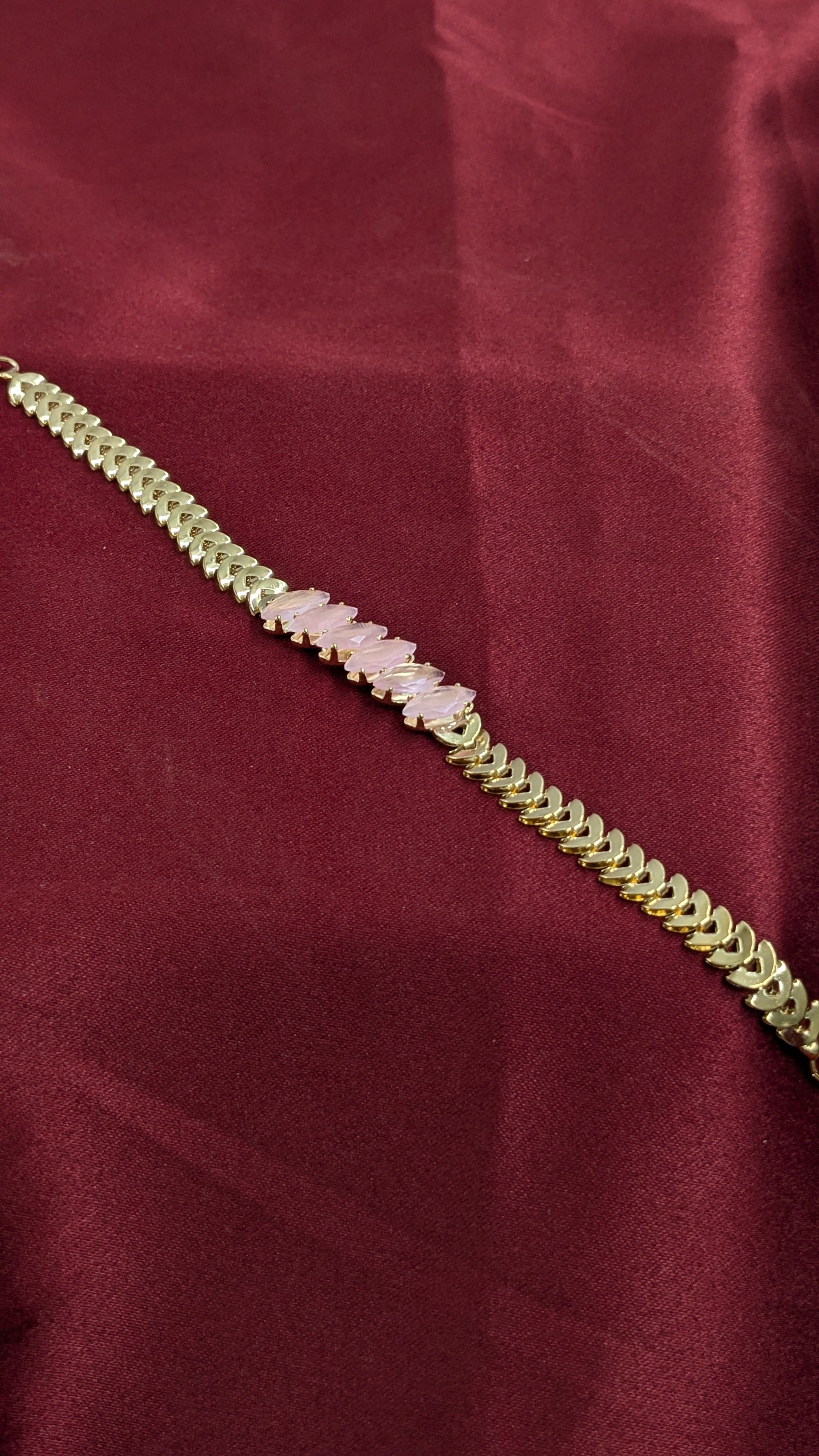 pink stone bracelet